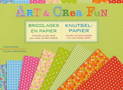 Art et crea fun : bricolages en papier : 32 feuilles aux jolis motifs pour toutes vos idées créatives. Knutsel-papier : 32 vellen met leuke motiefjes voor al je creatieve ideeën