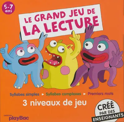 Le grand jeu de la lecture, 5-7 ans : créé par des enseignants : syllabes simples, syllabes complexes, premiers mots