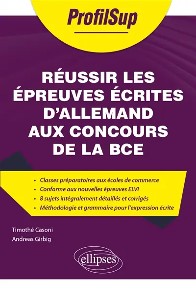 Réussir les épreuves écrites d'allemand aux concours de la BCE