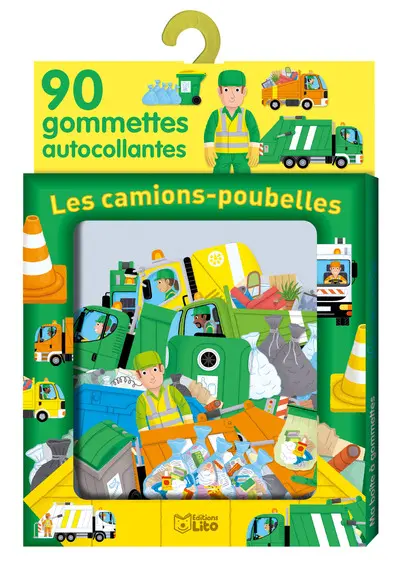 Les camions-poubelles : 90 gommettes autocollantes
