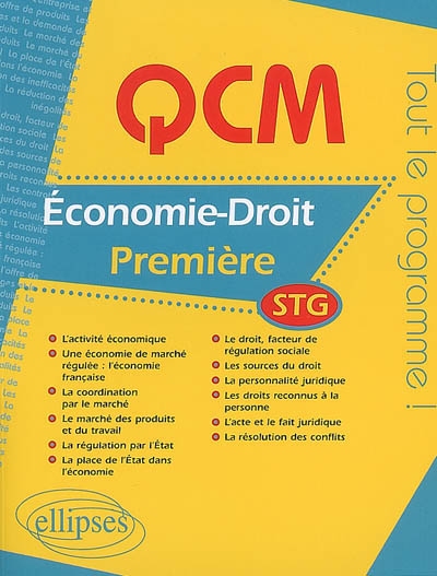 QCM économie-droit 1re STG