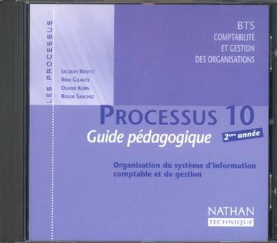 Processus 10, Organisation du système d'information comptable et de gestion, BTS Comptabilité et gestion des organisations, 2e année : CD-Rom du professeur