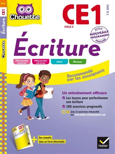 Ecriture CE1, cycle 2, 7-8 ans : nouveau programme