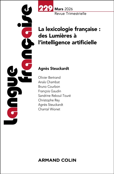 Langue française, n° 229....