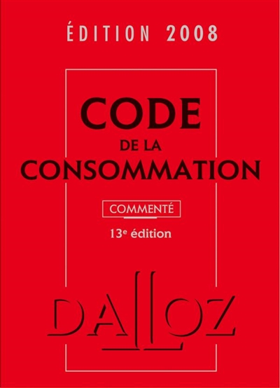 Code de la consommation 2008