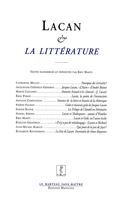 Lacan et la littérature