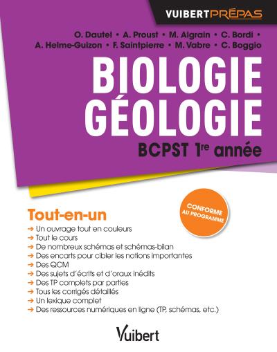 Biologie géologie BCPST 1re année : tout-en-un