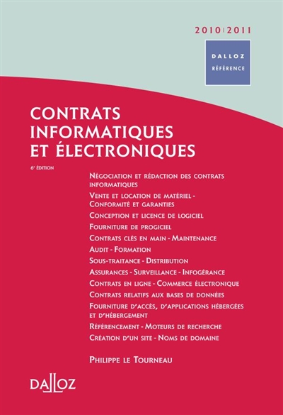 Contrats informatiques et électroniques 2010-2011