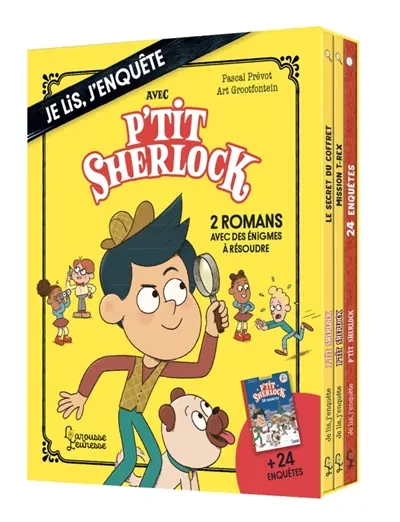 Coffret P'tit Sherlock : 2 romans + 24 enquêtes