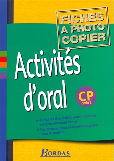 Activités d'oral, CP cycle 2