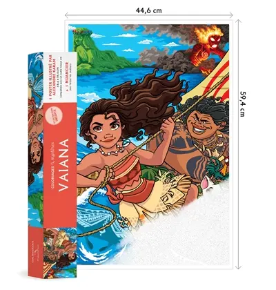 Poster Vaiana : colorie les chiffres et découvre l'image