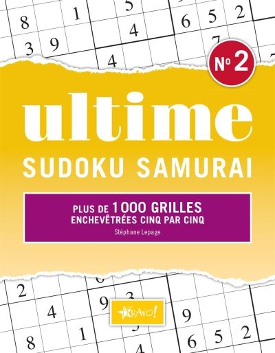 Ultime sudoku samurai : plus de 1 000 grilles enchevêtrées cinq par cinq. Vol. 2
