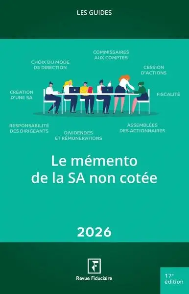 Le mémento de la SA non cotée : 2026
