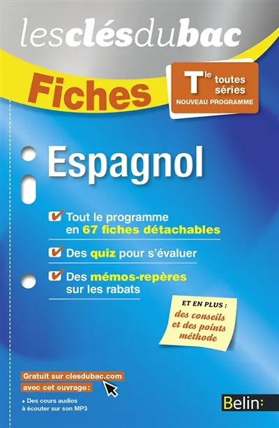 Espagnol terminale, toutes séries : nouveau programme