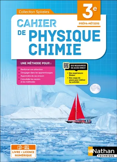 Cahier de physique chimie 3e prépa-métiers