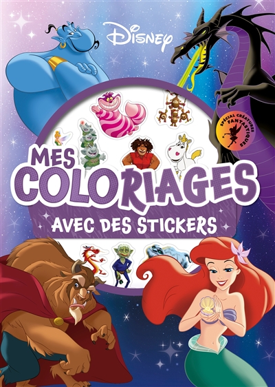 Disney : mes coloriages avec des stickers : spécial créatures fantastiques