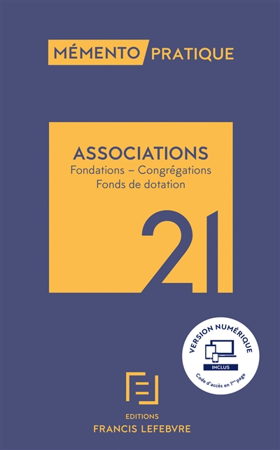 Associations : fondations, congrégations, fonds de dotation : 2021