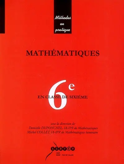 Mathématiques en classe de sixième