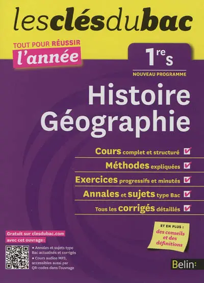 Histoire géographie 1re S : nouveau programme