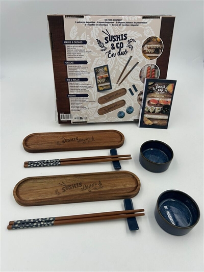 Coffret sushis & Co en duo : pour les amoureux de soirées sushis, makis...