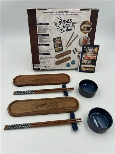 Coffret sushis & Co en duo : pour les amoureux de soirées sushis, makis...