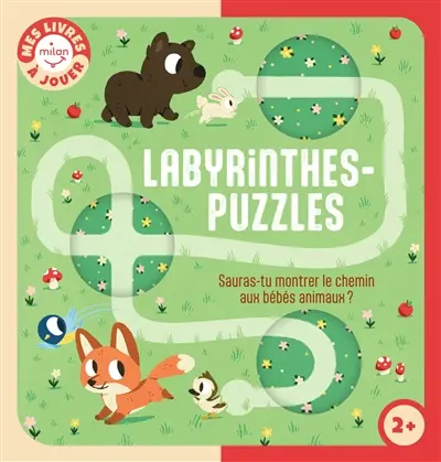 Labyrinthes-puzzles : sauras-tu montrer le chemin aux bébés animaux ?