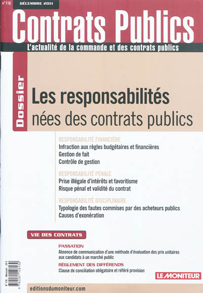 Contrats publics,...