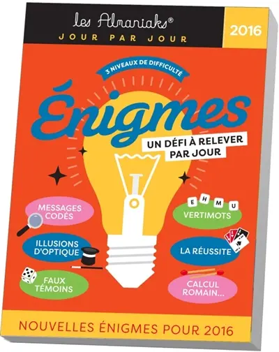Enigmes 2016 : un défi à relever par jour