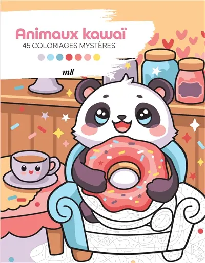 Animaux kawaï : 45 coloriages mystères Animaux kawaï : 45 coloriages mystères