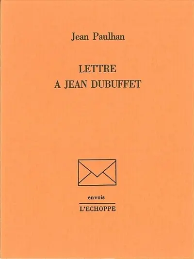 Lettre à Jean Dubuffet