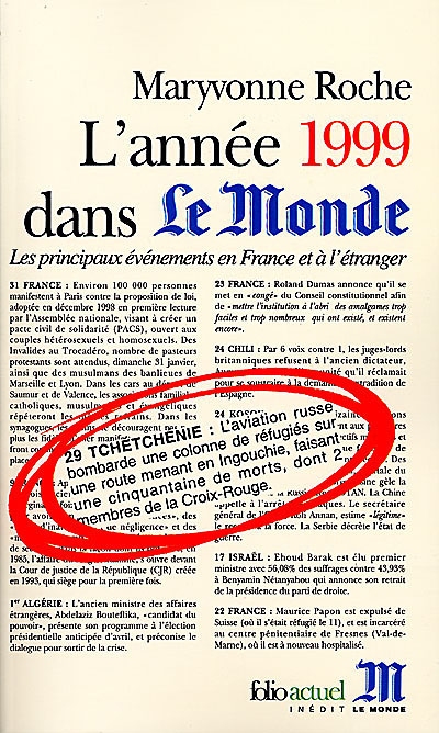 L'année 1999 dans Le Monde : les principaux événements en France et à l'étranger
