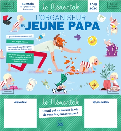 L'organisateur du jeune papa 2019-2020 : 12 mois de septembre 2019 à août 2020