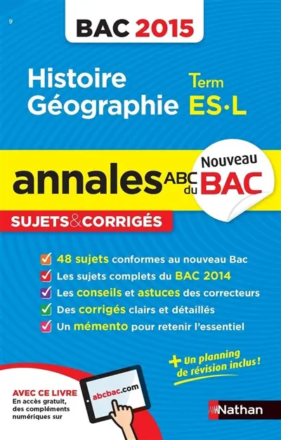 Histoire géographie, terminale ES, L : bac 2015