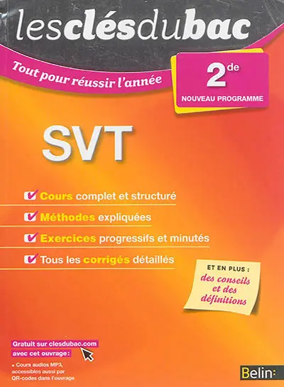 SVT 2de : nouveau programme