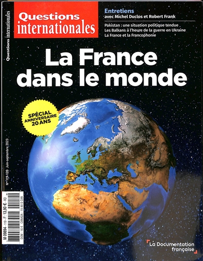 Questions internationales, n° 119-120. La France dans le monde