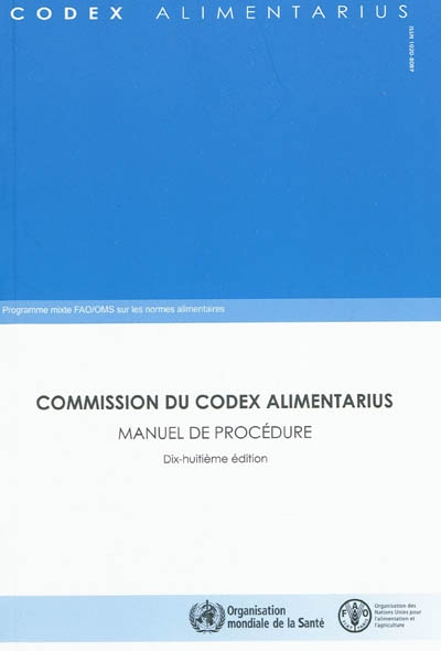 Commission du Codex Alimentarius : manuel de procédure