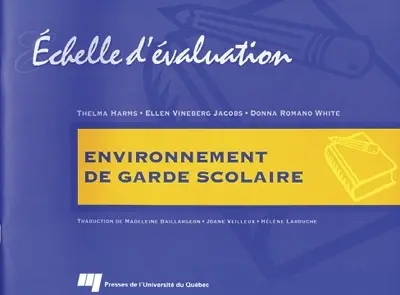Echelle d'évaluation environnement de garde scolaire