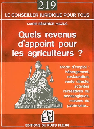 Quels revenus d'appoint pour les agriculteurs ? : mode d'emploi, hébergement, restauration, vente directe, activités récréatives ou pédagogiques, musée du patrimoine