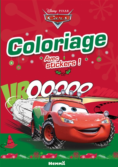 Cars : coloriage avec stickers : Noël