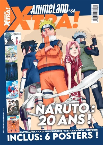 Anime land X-tra : le 1er mag de l'animation & du Manga, n° 66. Naruto : 20 ans !