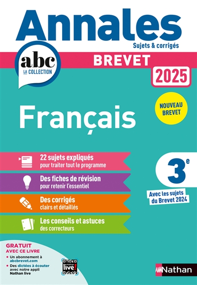 Français 3e : brevet 2025 : nouveau brevet