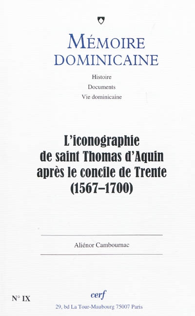 L'iconographie de saint Thomas d'Aquin après le concile de Trente (1567-1700)