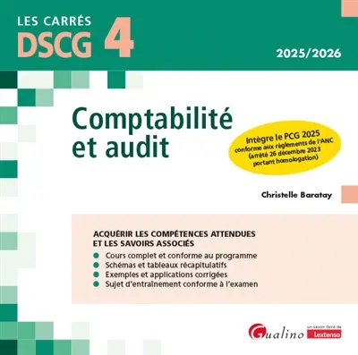 Comptabilité et audit, DSCG 4 : 2025-2026