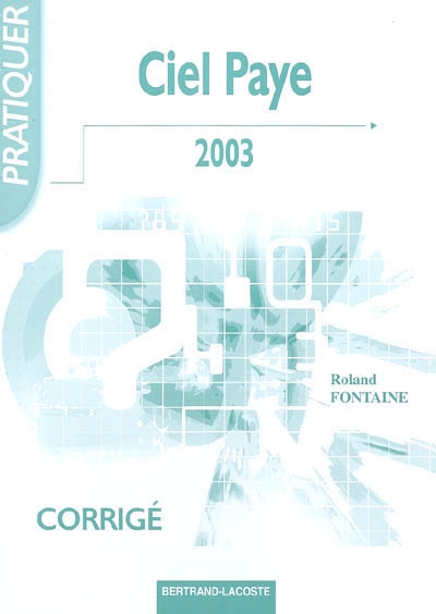 Ciel Paye 2003 : corrigé