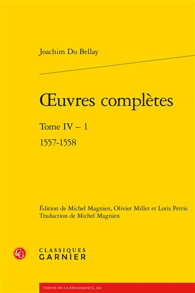Oeuvres complètes. Vol. 4-1. 1557-1558