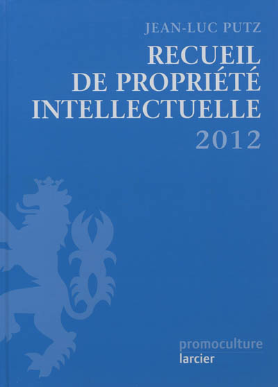recueil de propriété intellectuelle 2012