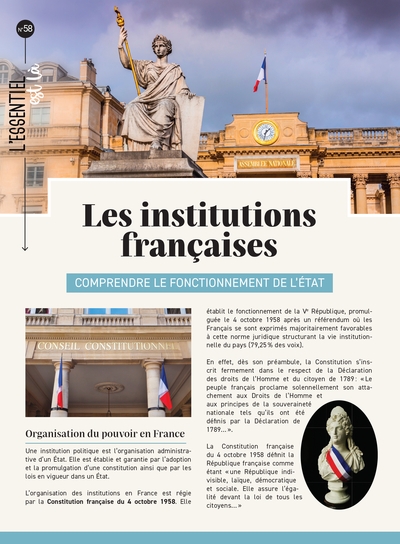 les institutions françaises : comprendre le fonctionnement de l'etat