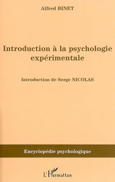 Introduction à la psychologie expérimentale (1894)