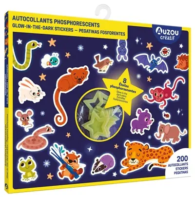 Autocollants phosphorescents : 8 étoiles phosphorescentes !