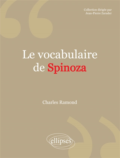 Le vocabulaire de Spinoza